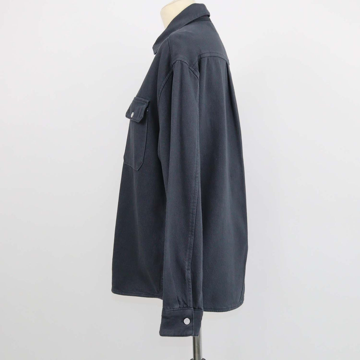 Frame Black Cotton Long Sleeve Overshirt