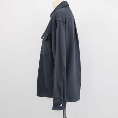Frame Black Cotton Long Sleeve Overshirt