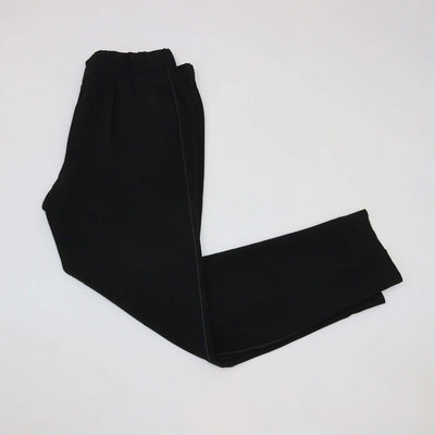 Brunello Cucinelli Black Silk Blend Straight Leg Pants