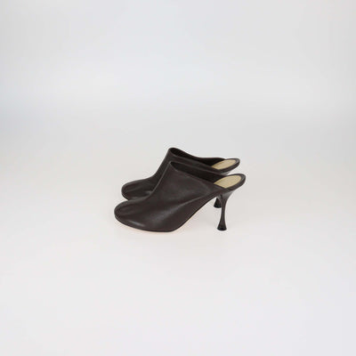Bottega Veneta Brown Leather Dot Sock Mules