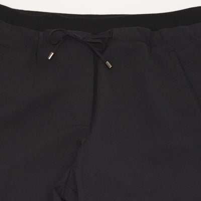 Brunello Cucinelli Black Wool Blend Drawstrings Straight Leg Pants