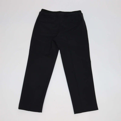 Brunello Cucinelli Black Wool Blend Drawstrings Straight Leg Pants
