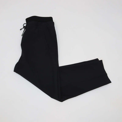 Brunello Cucinelli Black Wool Blend Drawstrings Straight Leg Pants