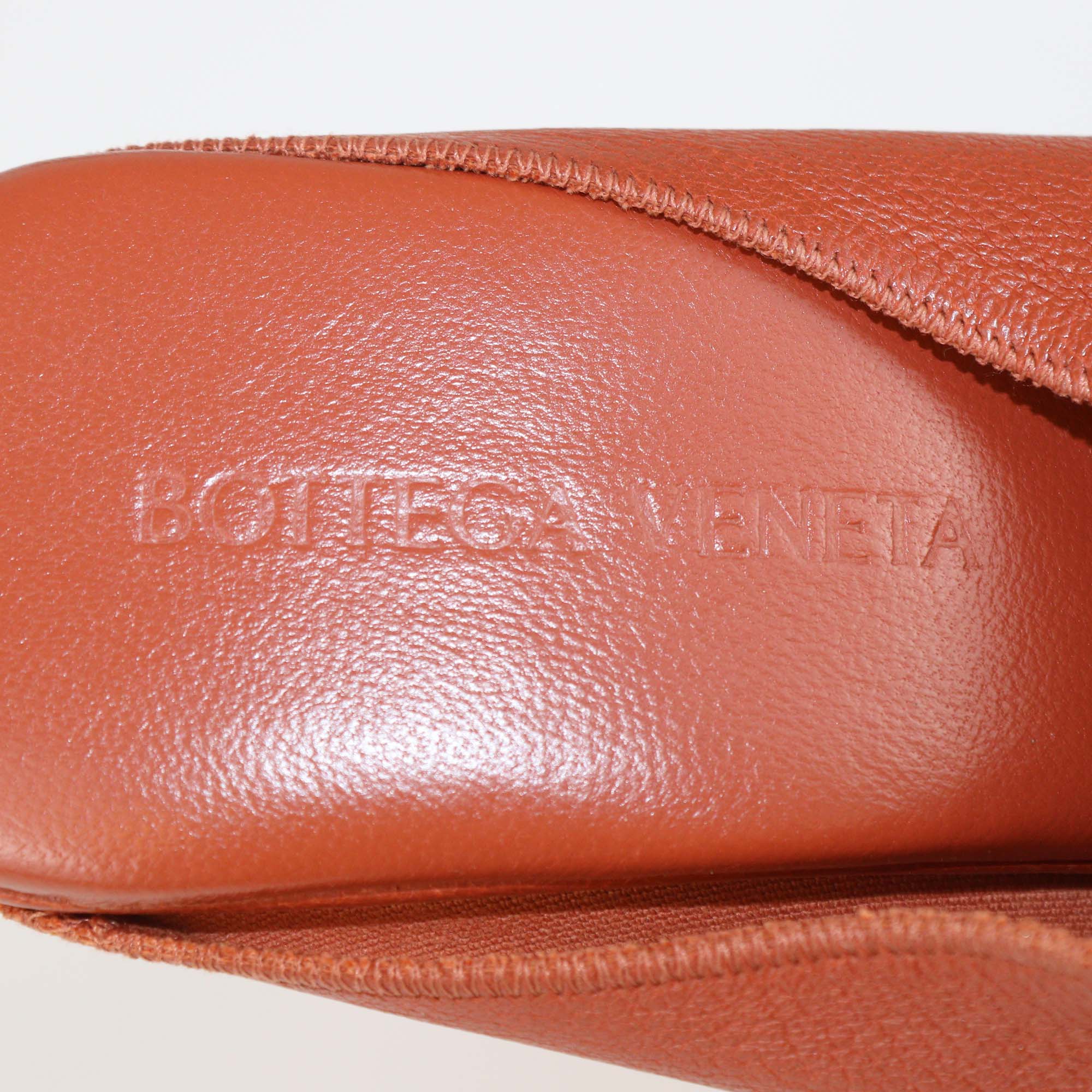 Bottega Veneta Brick Leather Thong Slide Sandals