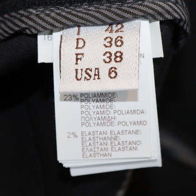 Brunello Cucinelli Black Wool Blend Drawstrings Straight Leg Pants