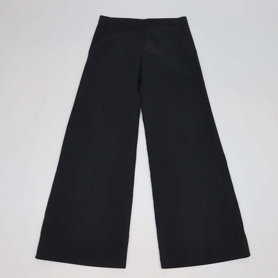 Brunello Cucinelli Black Linen Blend Wide Leg Pants