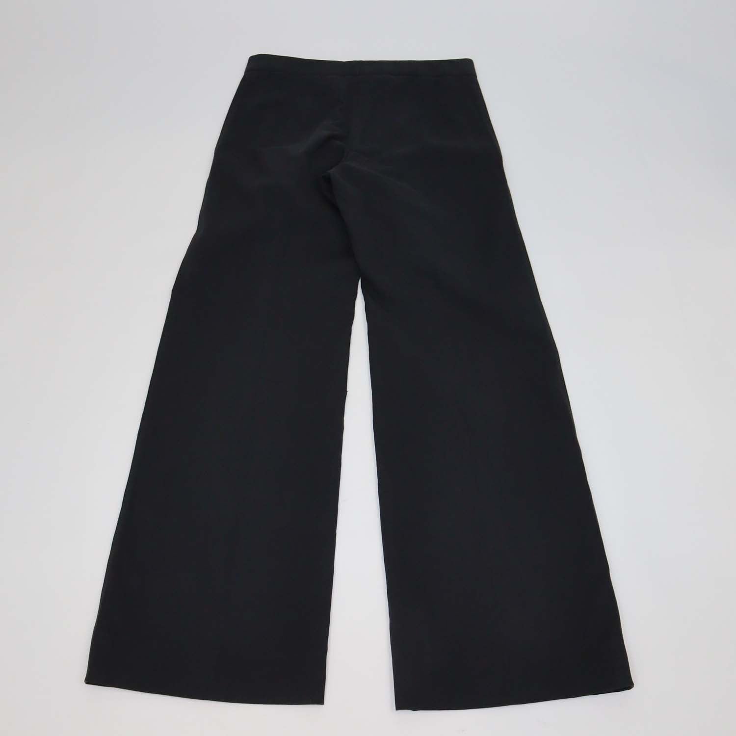 Brunello Cucinelli Black Linen Blend Wide Leg Pants