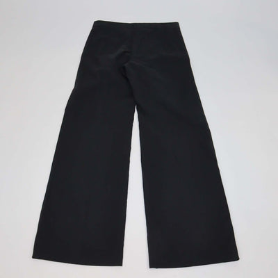 Brunello Cucinelli Black Linen Blend Wide Leg Pants