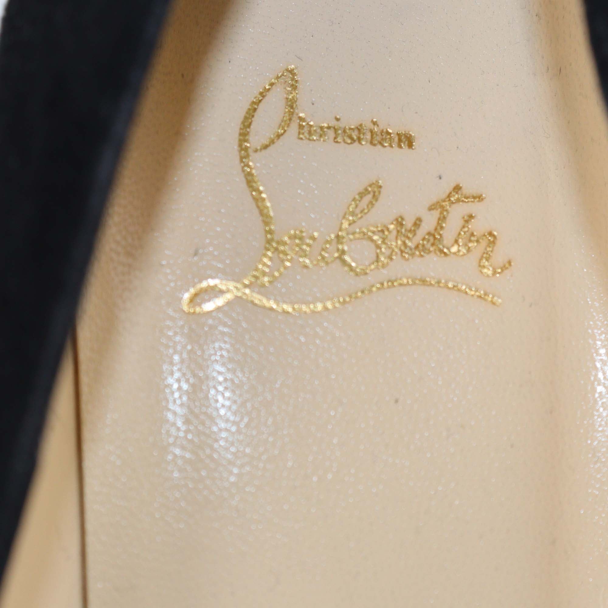 Christian Louboutin Black Suede Simple Pumps