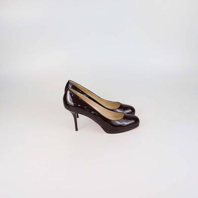 Christian Louboutin Burgundy Patent Leather New Simple Pumps