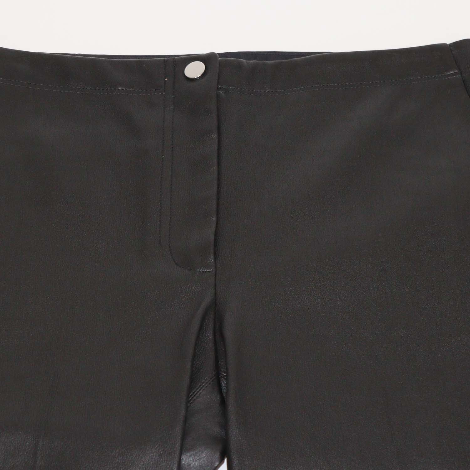 Helmut Lang Black Leather Straight Leg Pants