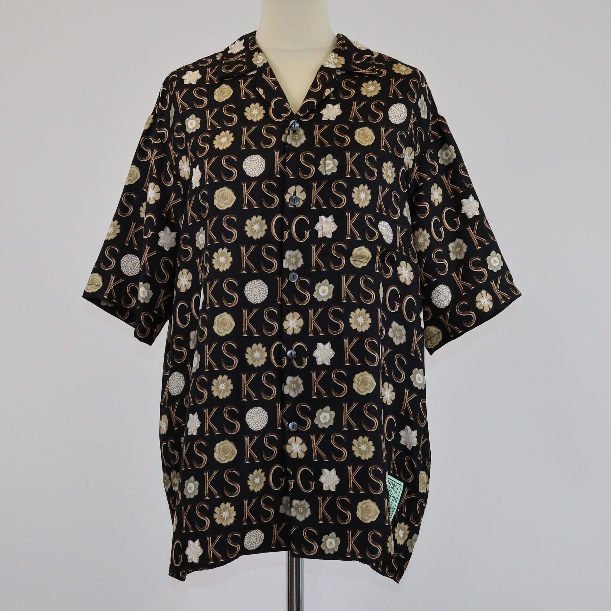 Gucci x Ken Scott Black/Ivory Printed Short Sleeve Shirt Mens Gucci x Ken Scott 