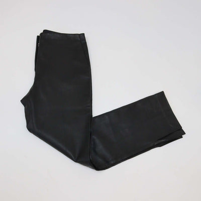 Helmut Lang Black Leather Straight Leg Pants