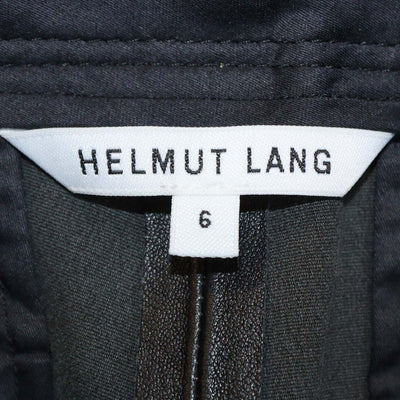 Helmut Lang Black Leather Straight Leg Pants