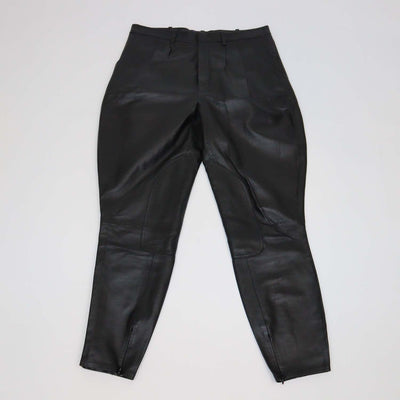 Ralph Lauren Black Leather Skinny Leg Pants