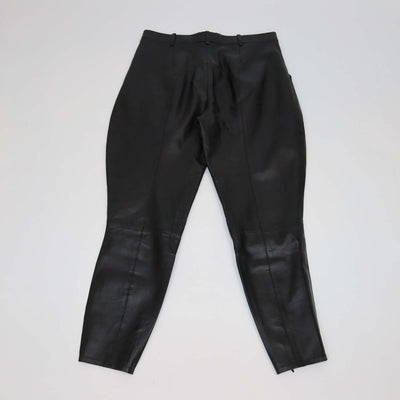 Ralph Lauren Black Leather Skinny Leg Pants