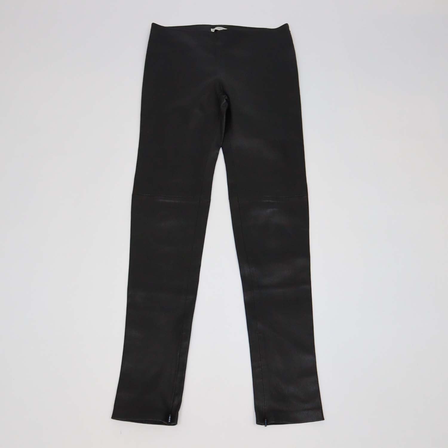 Balenciaga Black Leather Skinny Pants