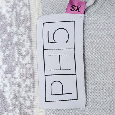 PH5 Grey Blend Cotton Denim Print Oversized Jacket