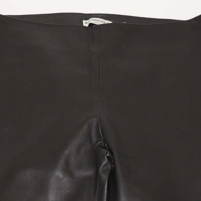 Balenciaga Black Leather Skinny Pants