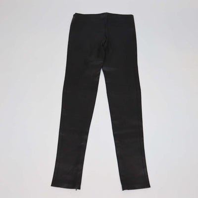 Balenciaga Black Leather Skinny Pants