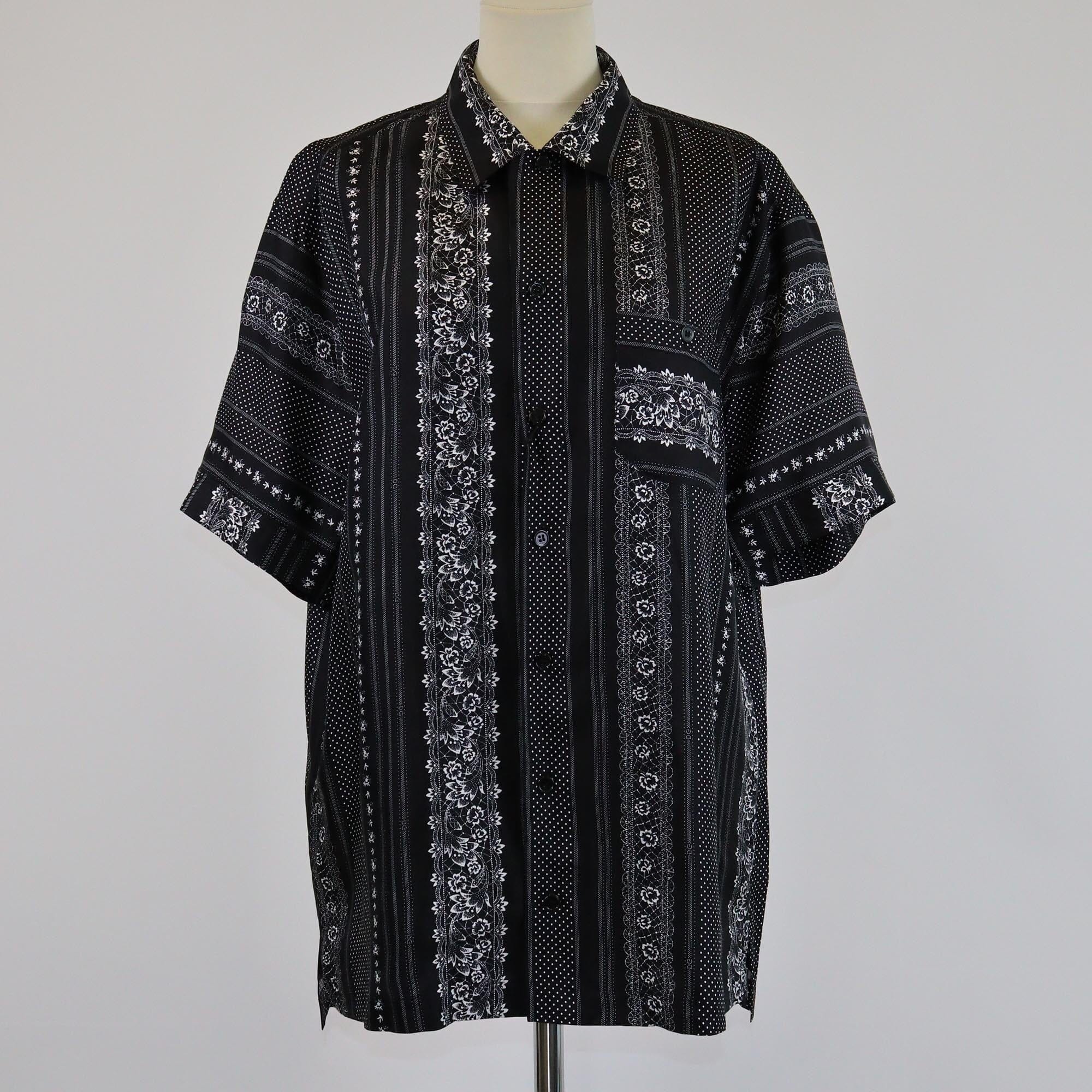 Dolce & Gabbana Black Multi Patterened Print Short Sleeve Shirt Mens Dolce & Gabbana 