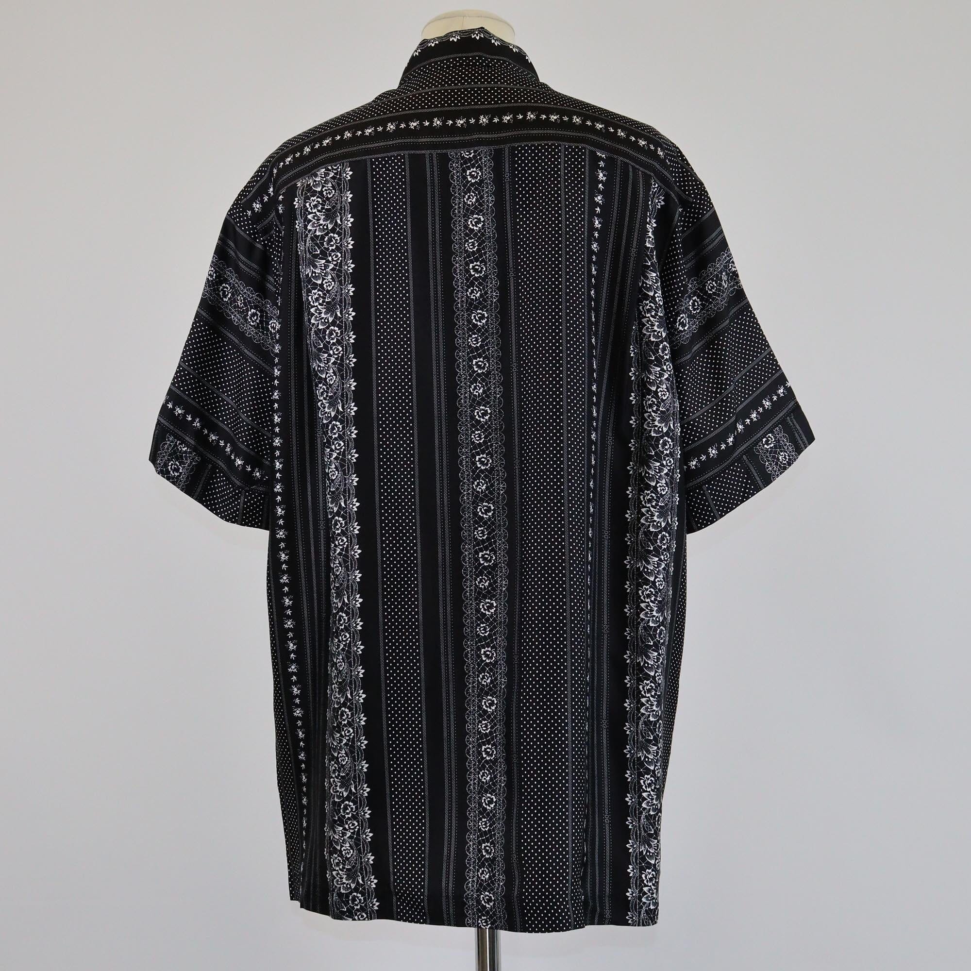 Dolce & Gabbana Black Multi Patterened Print Short Sleeve Shirt Mens Dolce & Gabbana 