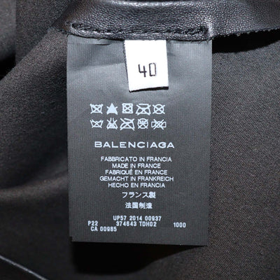 Balenciaga Black Leather Skinny Pants