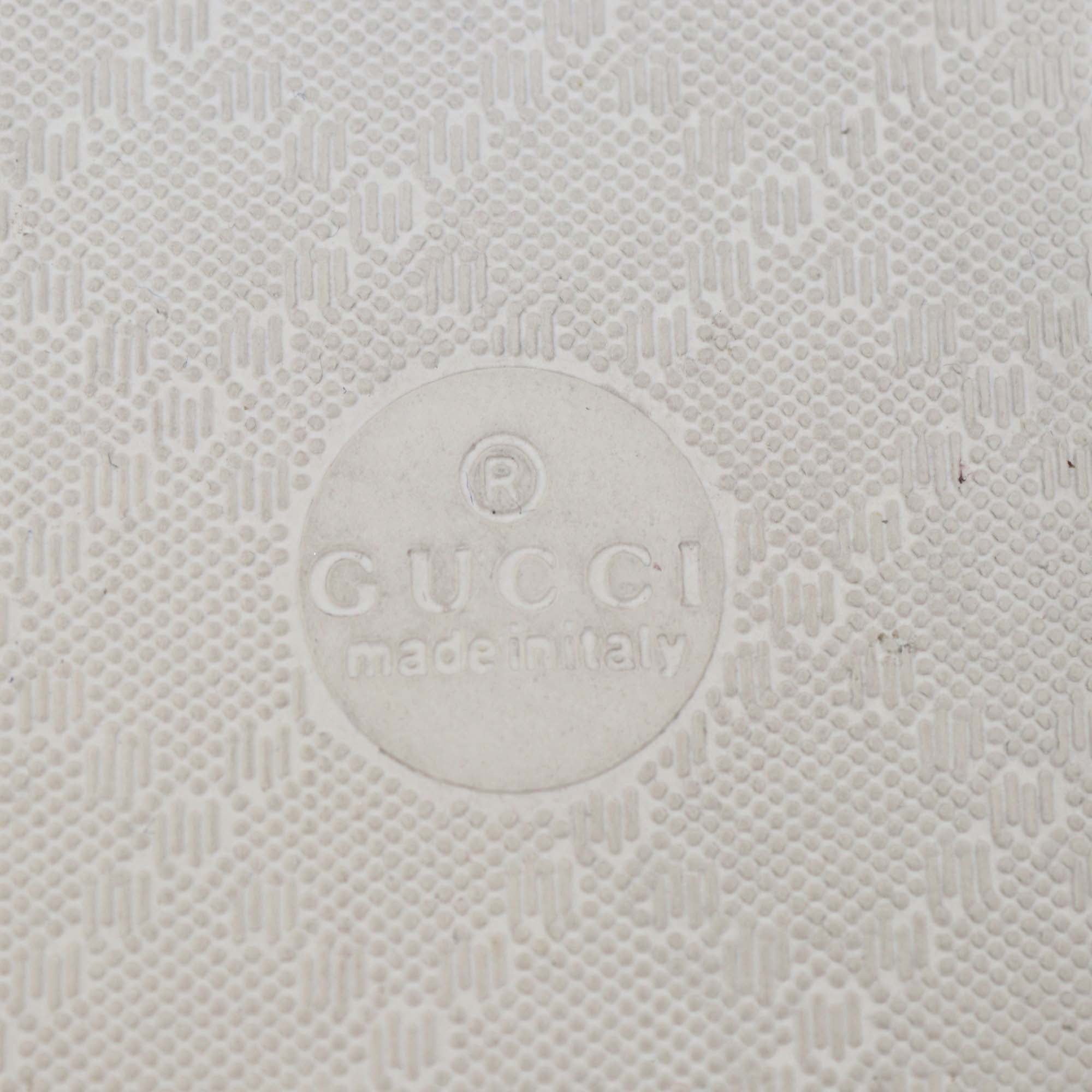 Gucci Cream Rubber Pascar Double G Thong Flat Sandals