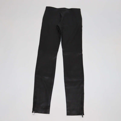 Maison Margiela Black Leather Skinny Leg Pants