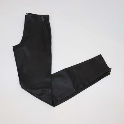 Maison Margiela Black Leather Skinny Leg Pants
