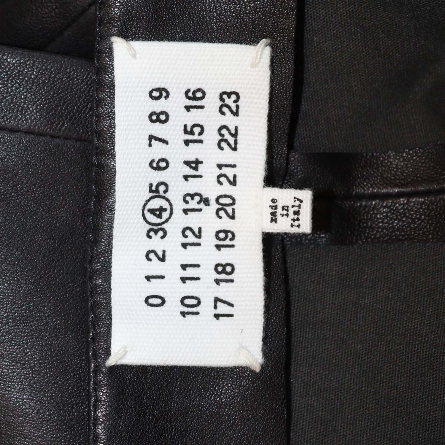 Maison Margiela Black Leather Skinny Leg Pants