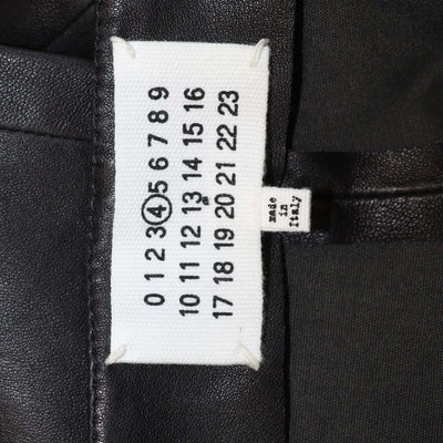 Maison Margiela Black Leather Skinny Leg Pants