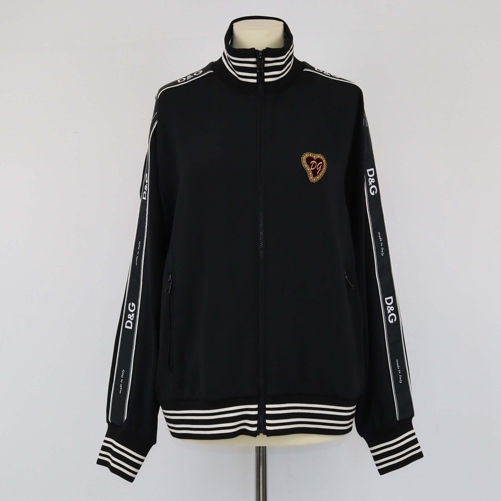 Dolce & Gabbana Black Devotion Jersey Jacket Womens Dolce & Gabbana 