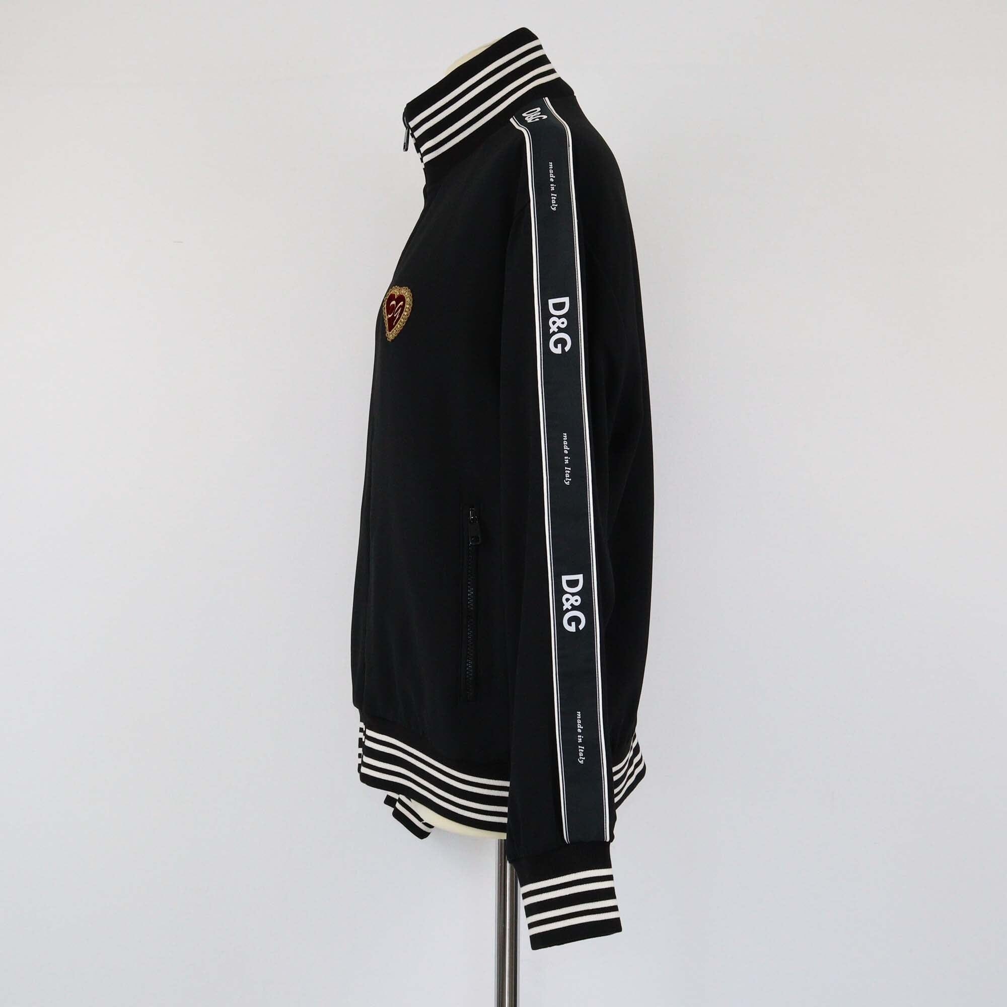 Dolce & Gabbana Black Devotion Jersey Jacket Womens Dolce & Gabbana 