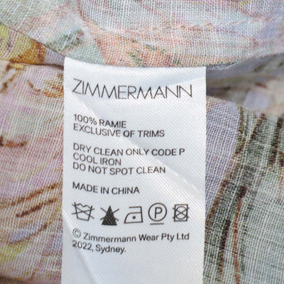 Zimmermann Multicolor Ramie Cira Floral Print Shirt & Trouser