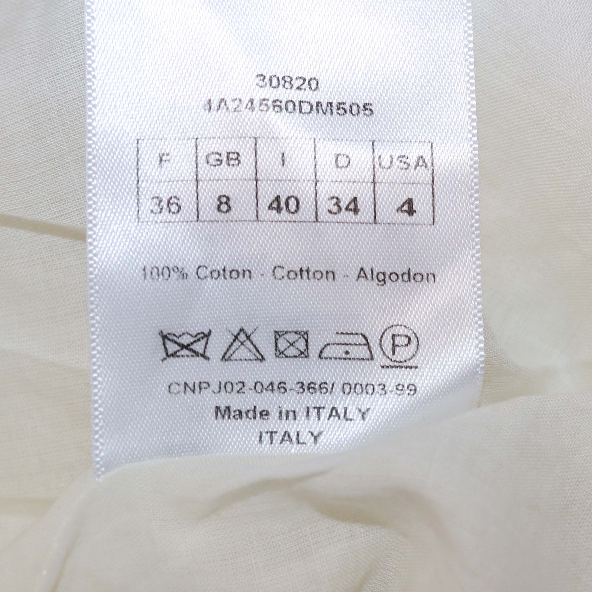 Christian Dior Navy Blue Toile De Jouy Printed Cotton Flared Skirt