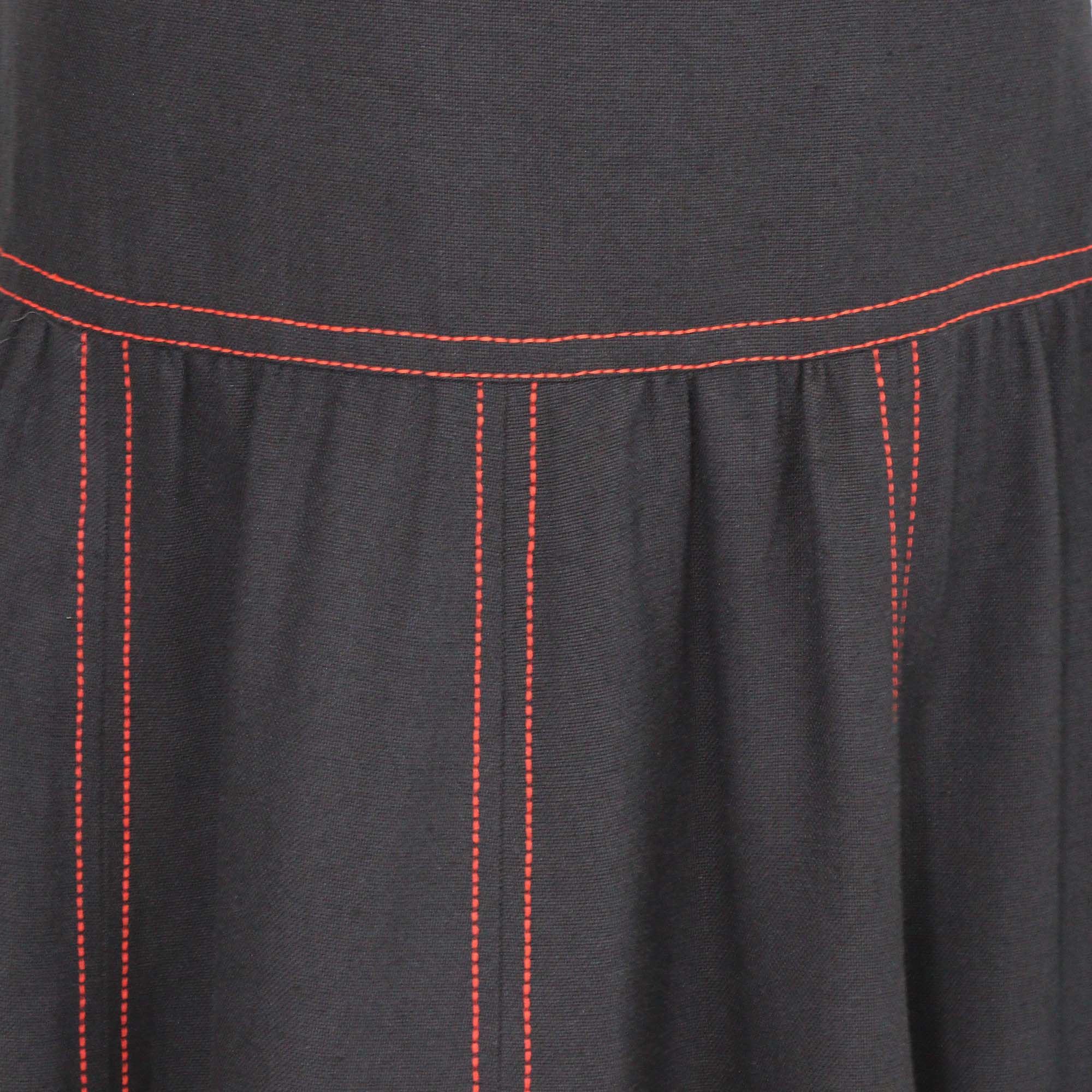 Gucci Black Canvas Hollywood Baby Belted Skirt