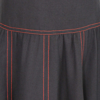Gucci Black Canvas Hollywood Baby Belted Skirt