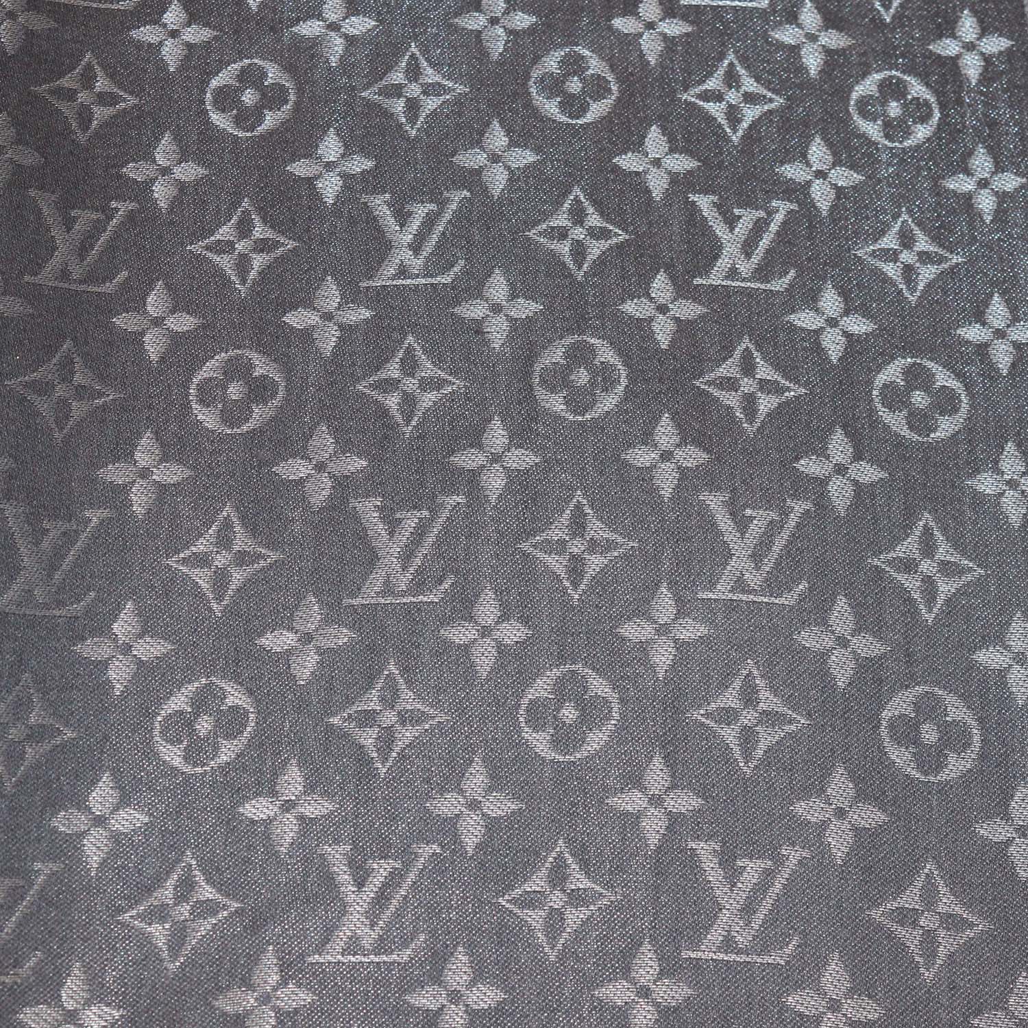 Louis Vuitton Metallic Grey Blend Silk Monogram Classic Shawl