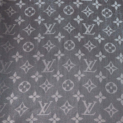 Louis Vuitton Metallic Grey Blend Silk Monogram Classic Shawl