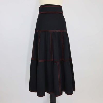 Gucci Black Canvas Hollywood Baby Belted Skirt