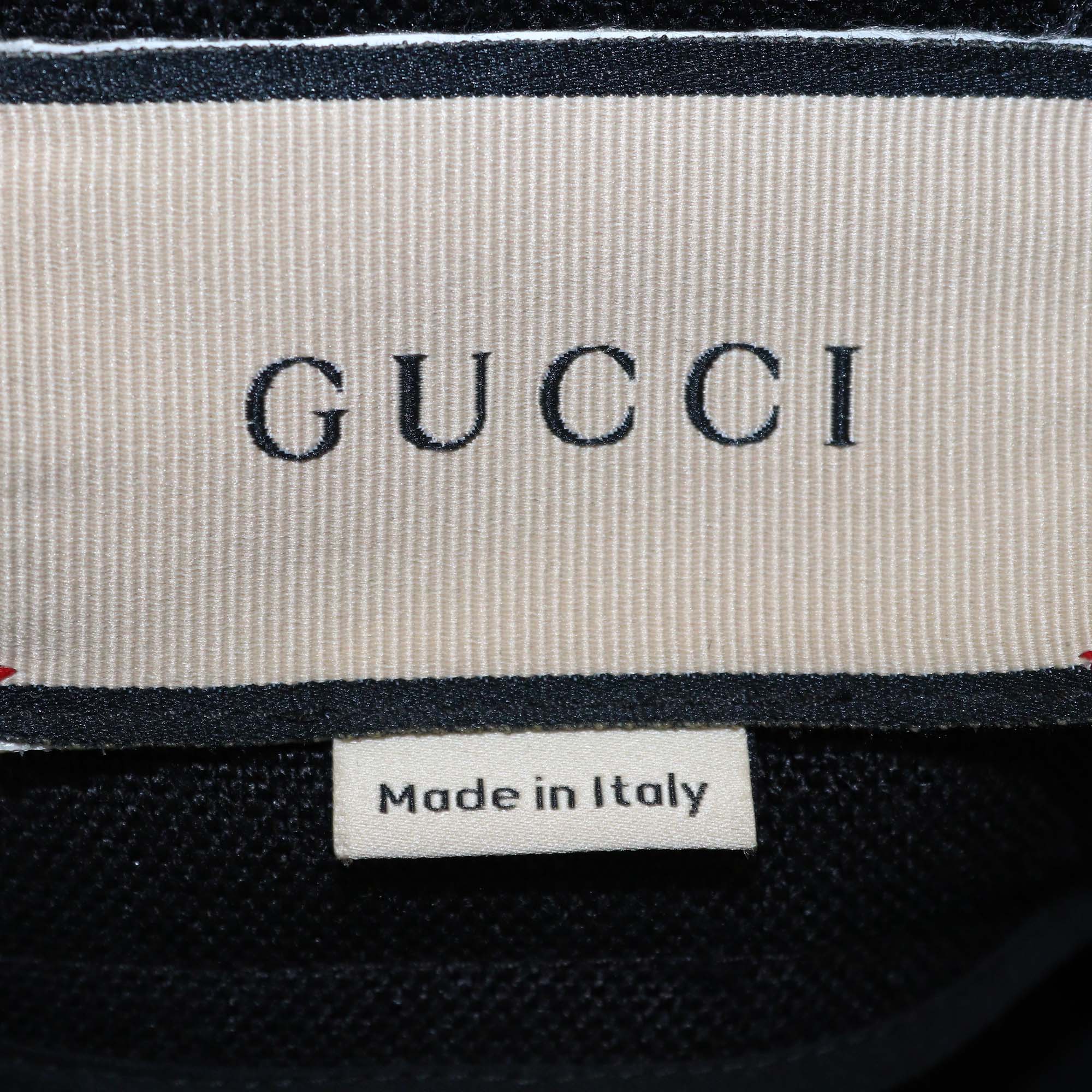 Gucci Black Canvas Hollywood Baby Belted Skirt