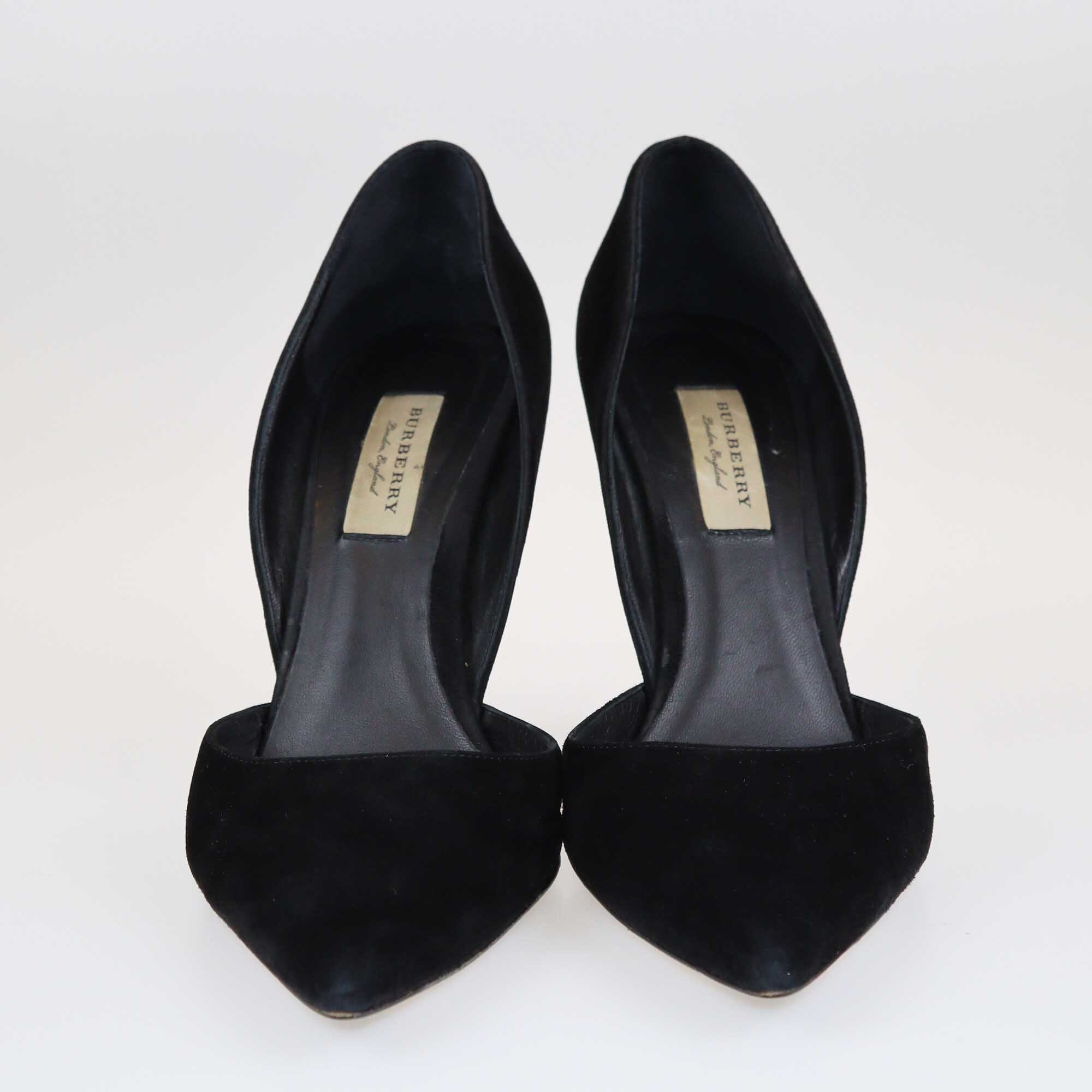 Burberry Black Virna D'Orsay Pointed Toe Pumps Shoes Burberry 