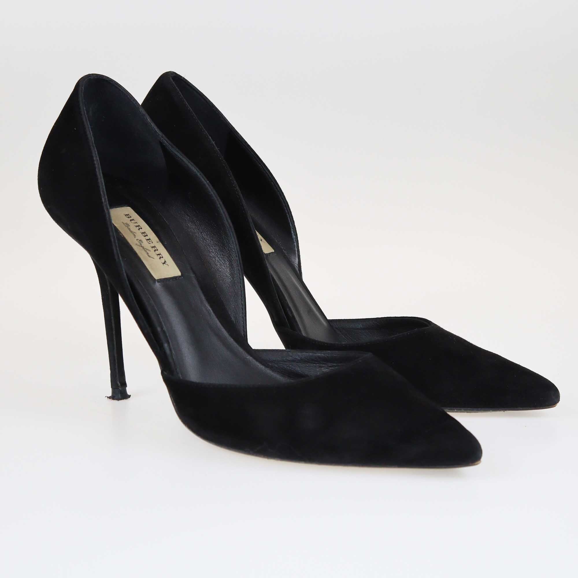 Burberry Black Virna D'Orsay Pointed Toe Pumps Shoes Burberry 