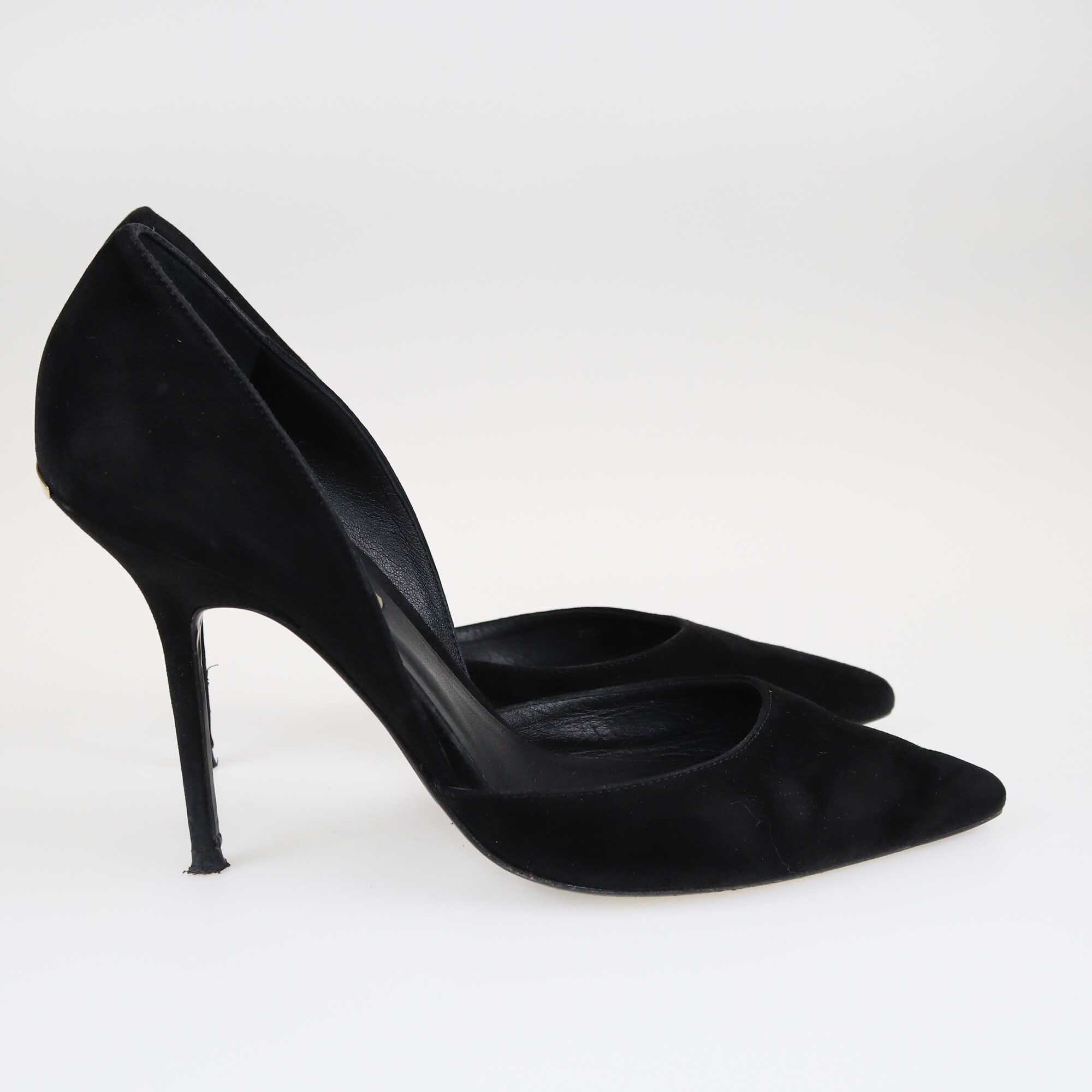 Burberry Black Virna D'Orsay Pointed Toe Pumps Shoes Burberry 