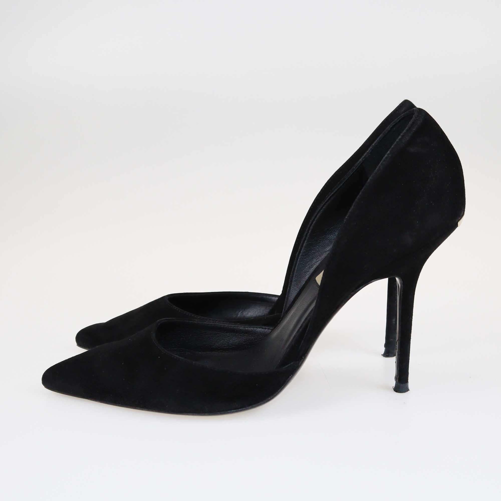 Burberry Black Virna D'Orsay Pointed Toe Pumps Shoes Burberry 