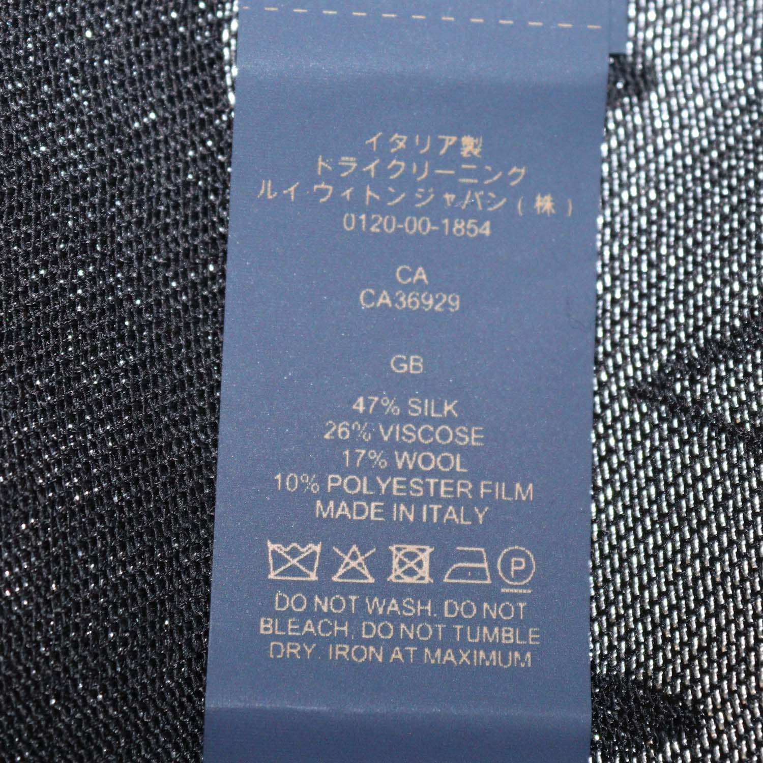 Louis Vuitton Metallic Black/Grey Blend Silk Monogram Classic Shawl