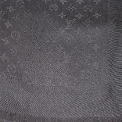 Louis Vuitton Black Silk and Wool Monogram Classic Shawl