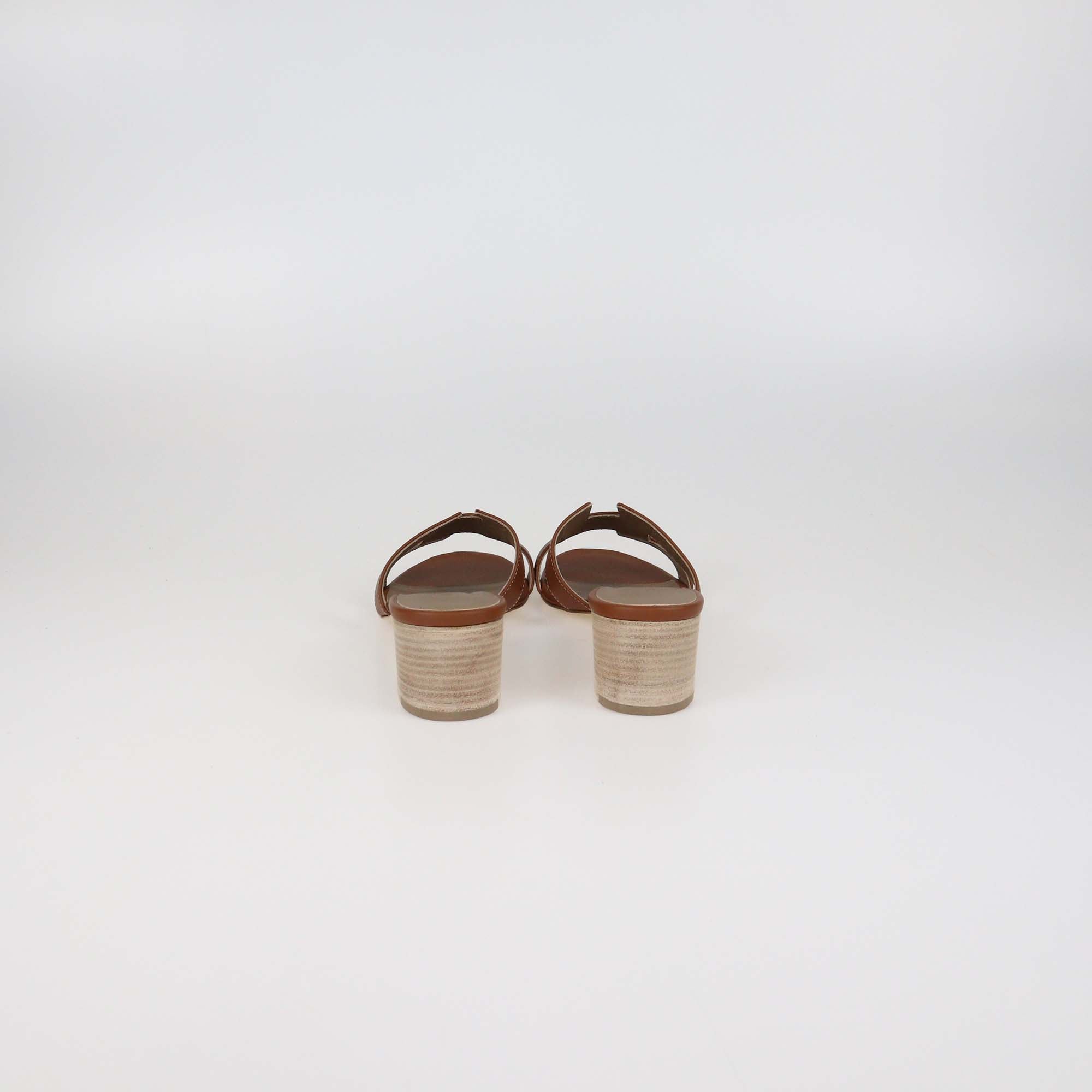 Hermes Gold Leather Oasis Sandals