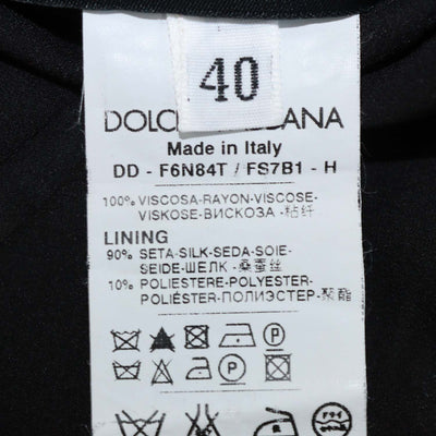 Dolce & Gabbana Black,Multicolor Viscose Floral Print Sleeveless Gathered Dress